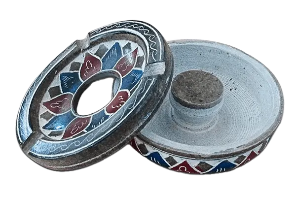 Cinzeiro tampa pedra sabão