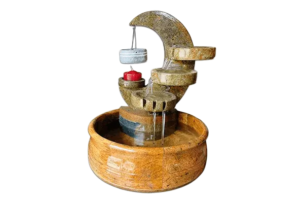 Fonte Lua Com Aromatizador Em Pedra Sabão