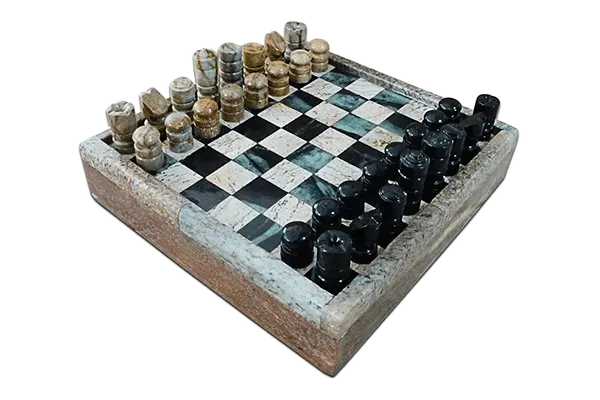 Tabuleiro Xadrez Damas Pedra Sabão